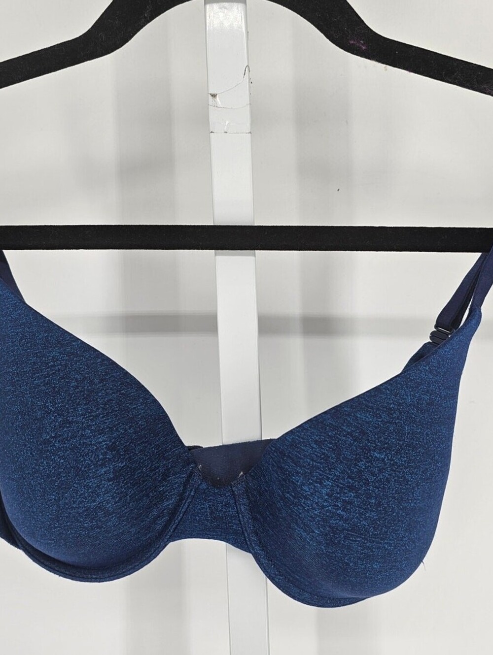 Victorias Secret Womens Sz 34C Uplift Semi Demi Bra Heathered Blue